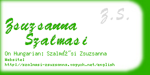 zsuzsanna szalmasi business card